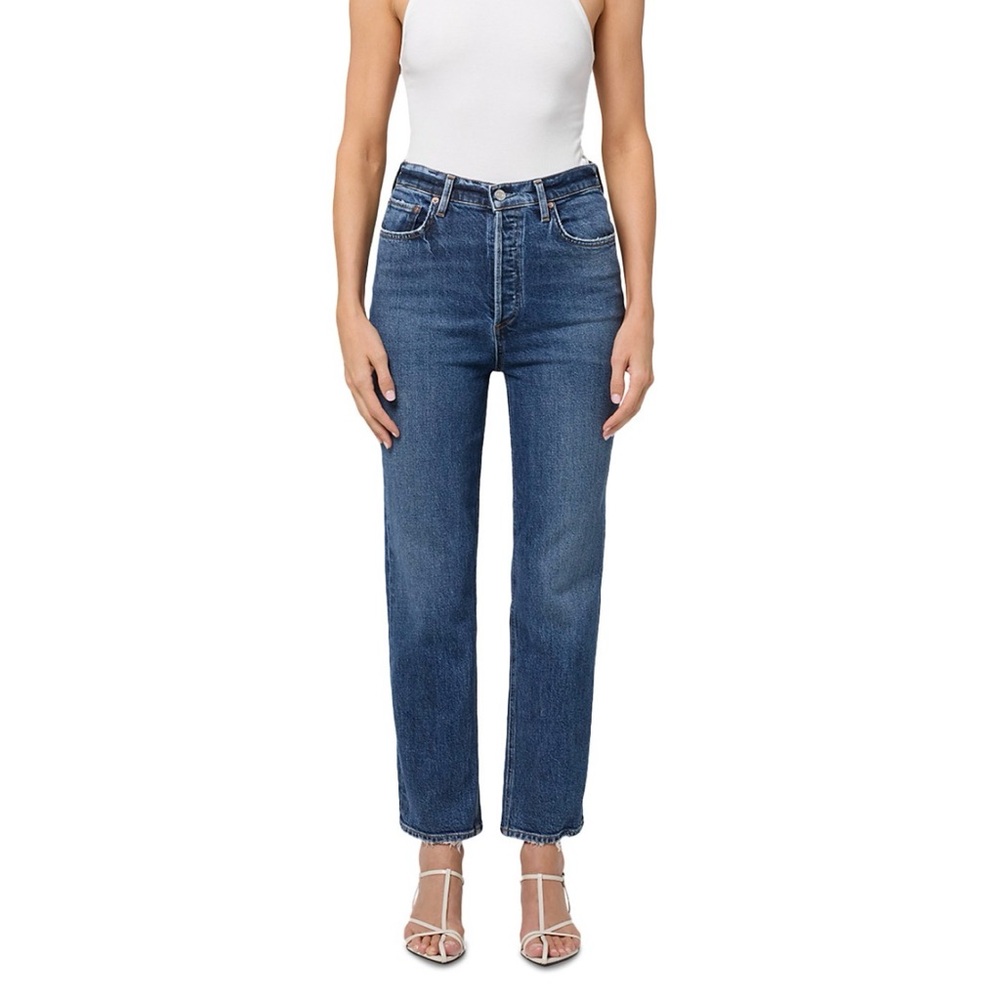 Agolde 90s Pinch Waist High Rise Ankle Straight Jeans in Solace - Size 24